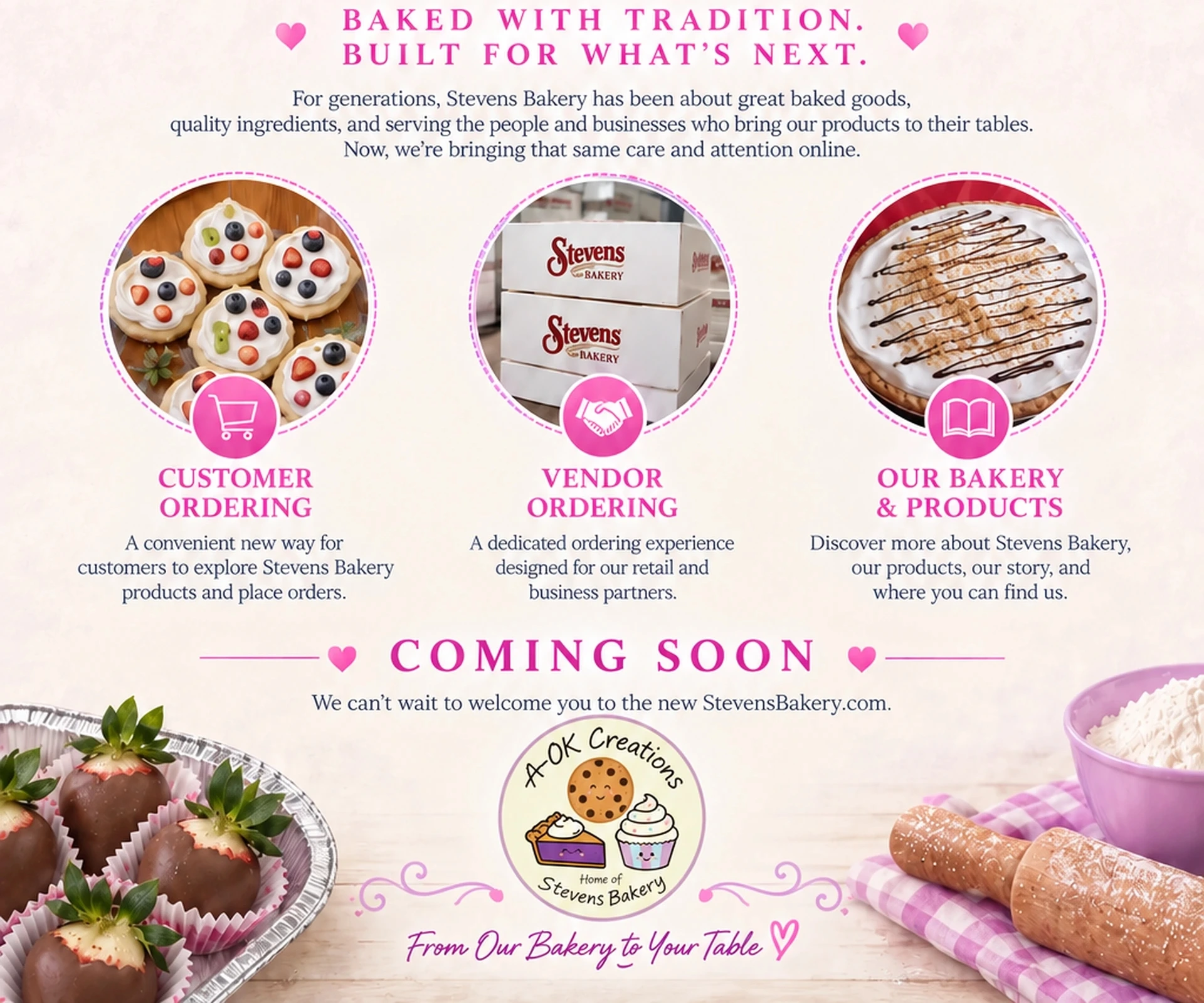 Stevens Bakery Website Coming Soon